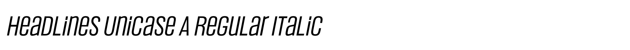 Headlines Unicase A Regular Italic image